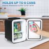 Simple Deluxe Mini Fridge; 4L/6 Can Portable Cooler & Warmer Freon-Free Small Refrigerator Provide Compact Storage for Skincare; Beverage; Food; Cosme