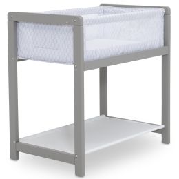 Children Classic Wood Bedside Bassinet Sleeper; Portable Crib with High-End Wood Frame