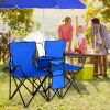 Portable Folding Picnic Double Chair W/Umbrella Table Cooler Beach Camping Chair