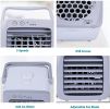 Portable USB Personal Mini Air Conditioner Fan, 3 Speeds, Quiet, Adjustable Vane, Ice Water Tank