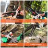 6 Inch Mini Cordless Chainsaw with 20V 3Ah Battery and Charger One Hand Operation Electric Chainsaw with Safety Lock For Garden Farm Branches Firewood