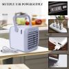 Portable USB Personal Mini Air Conditioner Fan, 3 Speeds, Quiet, Adjustable Vane, Ice Water Tank