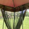 13x10 Outdoor Patio Gazebo Canopy Tent With Ventilated Double Roof And Mosquito net(Detachable Mesh Screen On All Sides); Suitable for Lawn; Garden; B