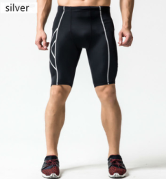 Quick-Drying Compression Shorts For Men (Option: XL-Silver)