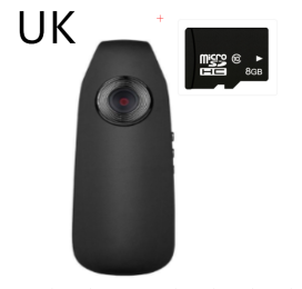 Compatible With ApplePortable Mini Video Camera One-click Recording (size: 8GB UK plug)