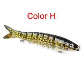 Pike Fishing Lures Artificial Multi Jointed Sections Hard Bait Trolling Pike Carp Fishing Tools (Option: H)