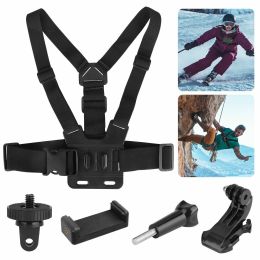 Chest Mount Harness Strap Phone Holder Clip POV For Gopro 10 9 (Color: Black)