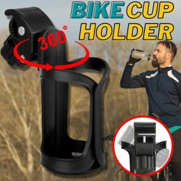 Bike Cup Holder Cycling Beverage Water Bottle Cage Mount Drink Bicycle Handlebar (Option: Black-Plastic)