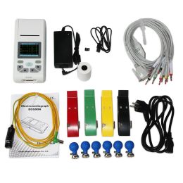 Touch Screen Electrocardiograph CONTEC ECG90A 12 Lead ECG EKG Machine Sync PC Software (Option: ECG90A)