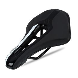 Bicycle seat mountain bike road bike (Option: black and white)