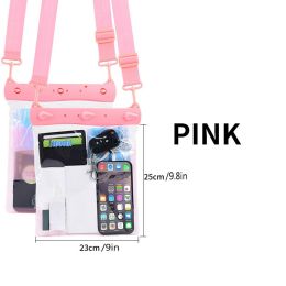 Waterproof Shoulder Bag; Crossbody Dry Bag For Touch Screen Phone Car Key; Outdoor Equipment For Beach Pool Diving Snorkeling Drifting (Color: Pink)