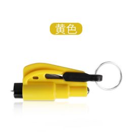 Car hammer car with multifunctional lifesaving hammer emergency escape hammer car glass broken window in one second (Color: yellow)