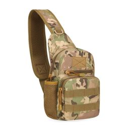 Military Tactical Shoulder Bag; Trekking Chest Sling Bag; Nylon Backpack For Hiking Outdoor Hunting Camping Fishing (Material: Nylon, Color: CP)