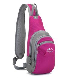 Multifunctional Single Shoulder Backpack For Outdoor Activities (Color: rose red)