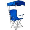 Foldable Beach Canopy Chair Sun Protection Camping Lawn Canopy Chair 330LBS Load Folding Seat