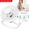 Personal USB Fan 360 Degree Rotation Desk Table Cooling Fan Quiet Laptop Cooler Air Circulator