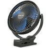 10000mAh Rechargeable Portable Fan, 8-Inch Battery Operated Clip on Fan, USB Fan, 4 Speeds, Strong Airflow, Sturdy Clamp for Personal Office Desk Golf