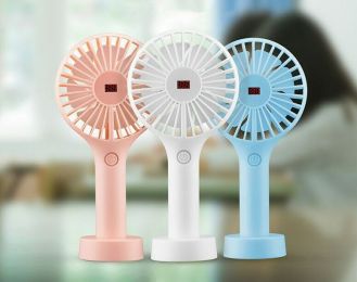 Mini Fan Pocket  Fan USB Rechargeable Portable Handheld Personal Cooler 3 Speeds  YJ (Color: White)