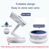 USB Charging Foldable Desk Fan Wall Mounted Hanging Ceiling Fan with LED Light 4 Speed Adjustable For Home Room Air Cooler Fan