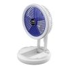 USB Charging Foldable Desk Fan Wall Mounted Hanging Ceiling Fan with LED Light 4 Speed Adjustable For Home Room Air Cooler Fan