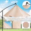 10 Feet Patio Solar Powered Cantilever Umbrella with Tilting System