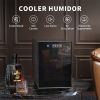 Intelligent Control Temperature Cedar Wood Low Noise Cigar Wine Refrigerator