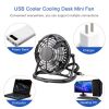 USB Silent Fan Desk Cooler for Laptop Notebook Desktop PC Ofiice Summer Cooling Fan 4 Blades Rotatable USB Mini desk Fans Socket