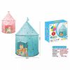 Princess Castle Play Tent; Kids Foldable Games Tent House Toy for Indoor & Outdoor Use-Blue