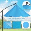 10 Feet Patio Solar Powered Cantilever Umbrella with Tilting System