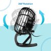 Personal USB Fan 360 Degree Rotation Desk Table Cooling Fan Quiet Laptop Cooler Air Circulator