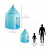 Princess Castle Play Tent; Kids Foldable Games Tent House Toy for Indoor & Outdoor Use-Blue