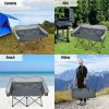 Folding Camping Chair with Bags and Padded Backrest